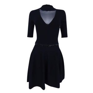 RACHEL Rachel Roy Illusion Panel Fit & Flare Dress